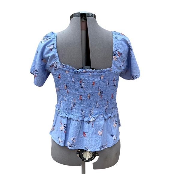 Madewell Smocked Flutter-Sleeve Top in Aloha Floral Size Large - Picture 4 of 14